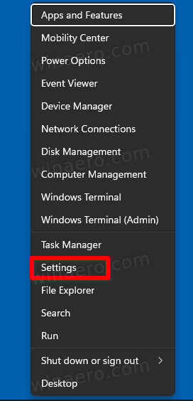 Open Settings In Windows 11